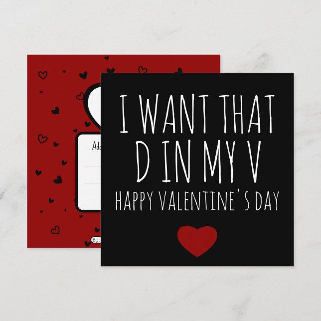 Naughty Valentines Carte de Jour pour Boyfriend -  (Devant / Derrière)