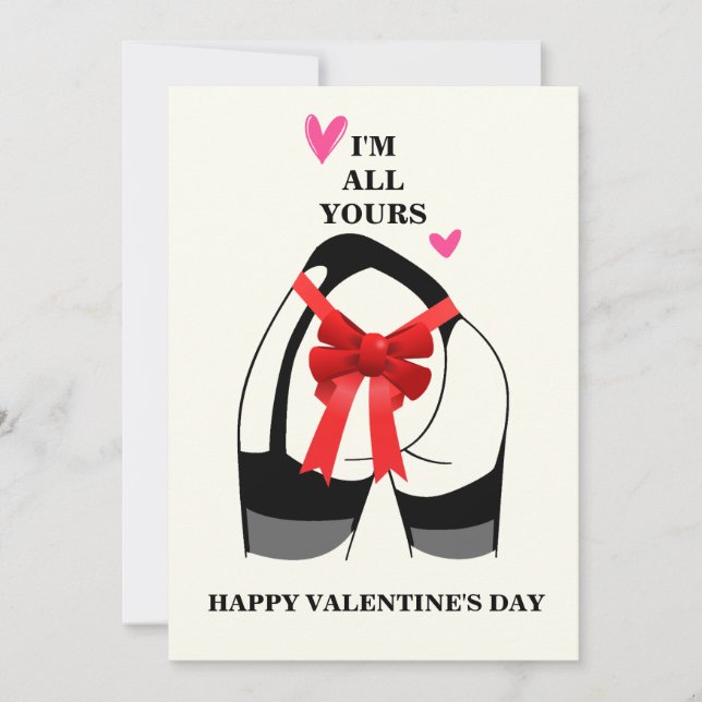 Naughty Valentine's Day Freund lustige Karte (Vorderseite)