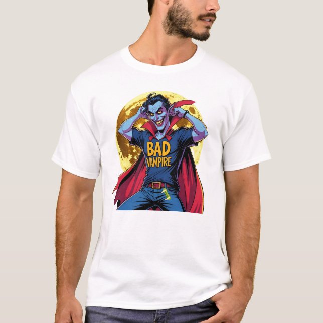 Naughty vampire, Funny Vampire Guy Tee  (Vorderseite)