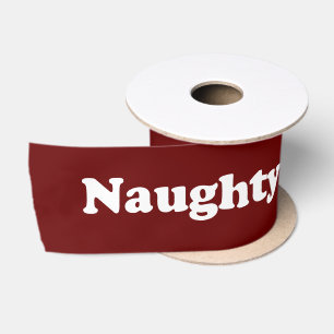 Naughty weiße Typografie lustig niedlich cool Satinband