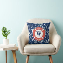 Naugram Navy Blue Anchor Beach House