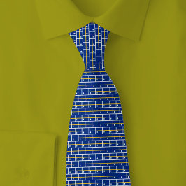 Nauru Flag Brick Pattern Krawatte