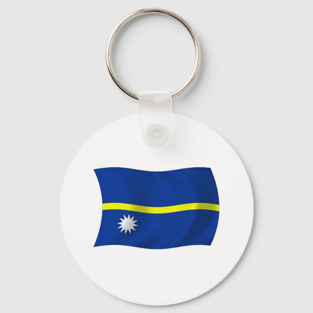 Nauru Flag Schlüsselanhänger (Vorderseite)