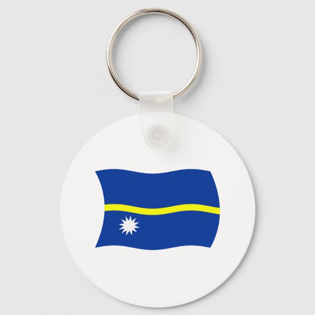 Nauru Flag Schlüsselanhänger (Vorderseite)