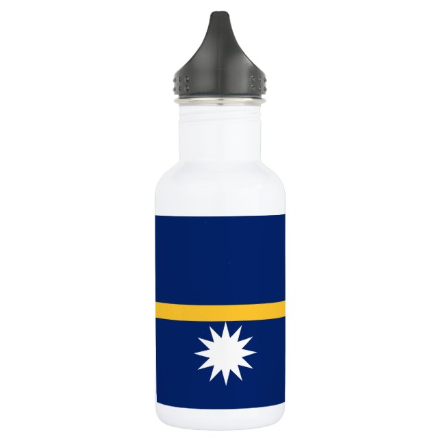 Nauru-Flagge Edelstahlflasche (Links)