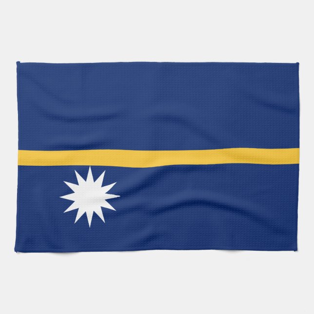 Nauru-Flagge Geschirrtuch (Horizontal)