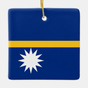 Nauru-Flagge Keramikornament