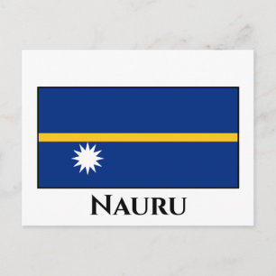 Nauru-Flagge Postkarte