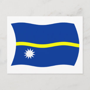Nauru-Flagge Postkarte