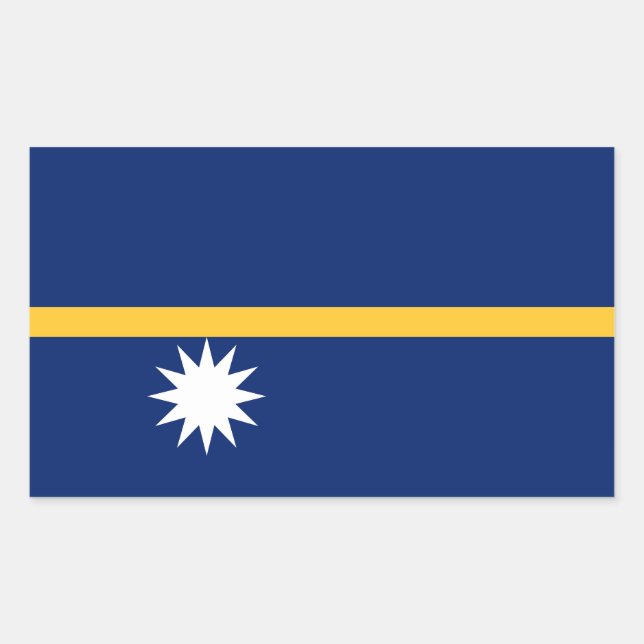 Nauru-Flagge Rechteckiger Aufkleber (Vorderseite)