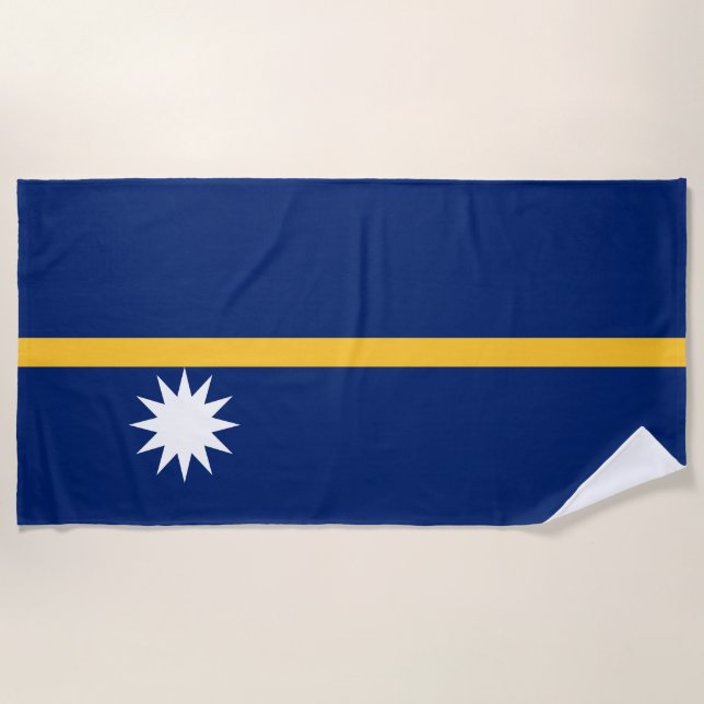 Nauru-Flagge Strandtuch (Vorderseite)