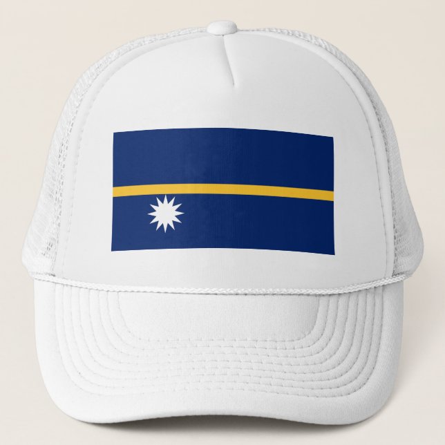 Nauru-Flagge Truckerkappe (Vorderseite)