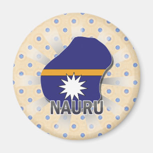 Nauru-Flaggen-Karte 2,0 Magnet