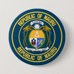 Nauru Round Emblem Button