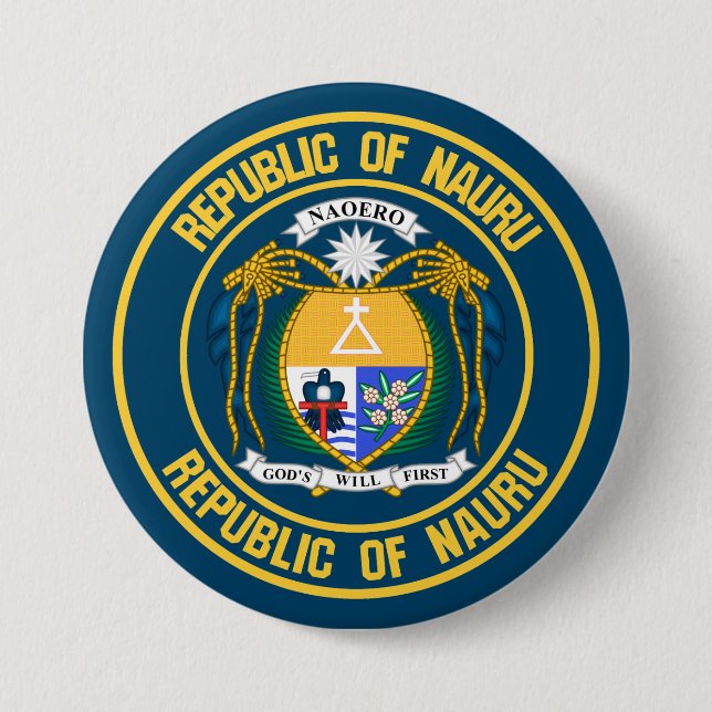 Nauru Round Emblem Button (Vorderseite)