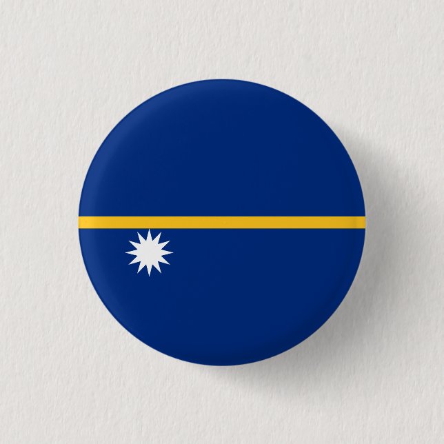 Naurusche Flagge, Flagge von Nauru Button (Vorderseite)