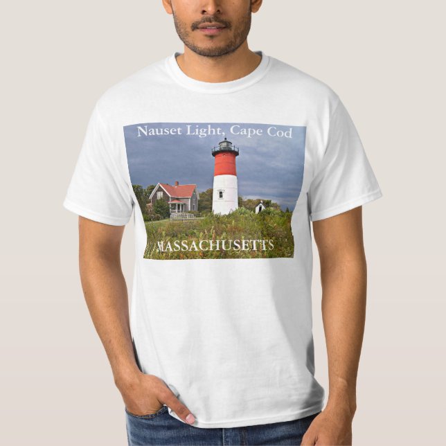 Nauset Licht, Cape Cod, Massachusetts-Leuchtturm T-Shirt (Vorderseite)
