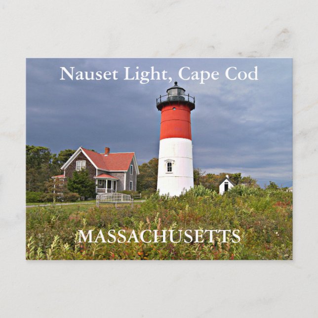 Nauset Light, Cape Cod, Massachusetts Postkarte (Vorderseite)