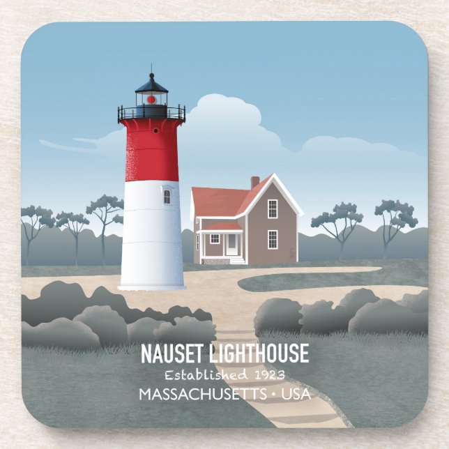 Nauset Lighthouse Getränkeuntersetzer (Vorderseite)