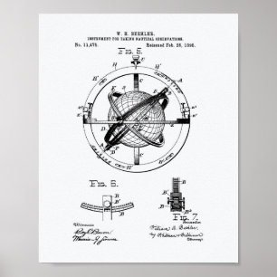 Nautacal Observations 1895 Weißbuch über Patentkun Poster