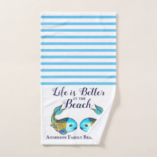 Naute Bleu Aquarelle Poisson Famille Maison de pla