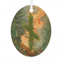 Nauthiz Rune und Weihnachten Log Winter Solstice N