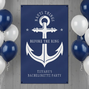 Nauti Dinge vor dem Ring Anker Junggesellinnenabsc Banner