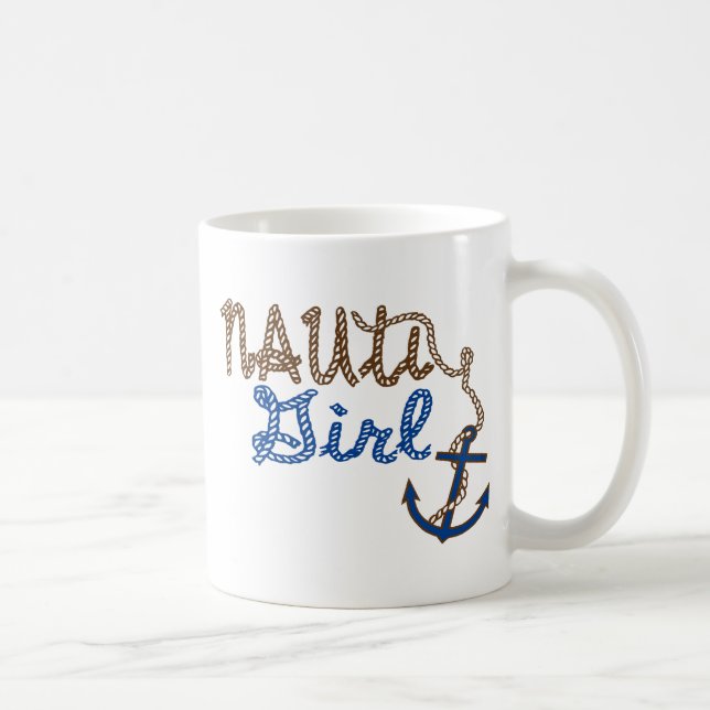 Nauti Girl Rope Knospen und Anchor Kaffeetasse (Rechts)