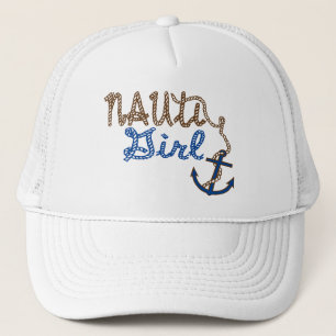 Nauti Girl Rope Knospen und Anchor Truckerkappe