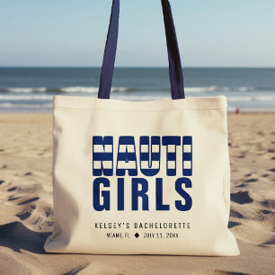 Nauti Girls Maritime Gestreifte Hen Party Tragetasche