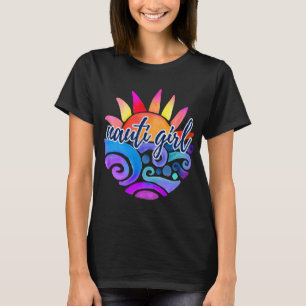 Nauti Mädchen Lustig Nautisch Tropisch Segeln Boot T-Shirt
