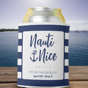Nauti oder Nice Anker gestreifte nautische Jungges Dosenkühler