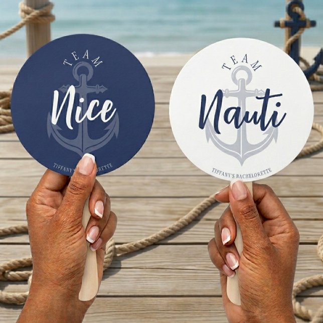 Nauti oder Nice Anker Nautische Junggesellinnenpar Fächer (Von Creator hochgeladen)
