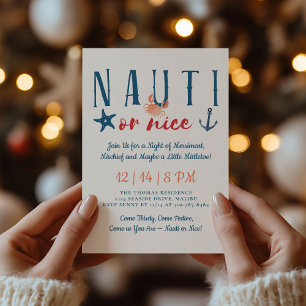 Nauti oder Nice Nautical Christmas Party Einladung