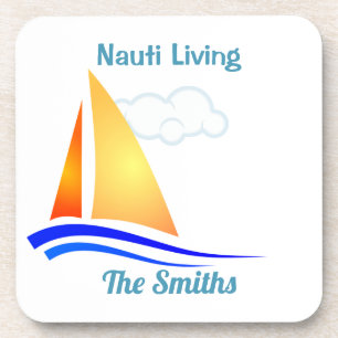 Nauti Thoughts Nautical Sailboat Getränkeuntersetzer