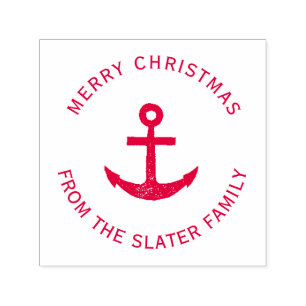 Nautic Anchor Custom Christmas Permastempel