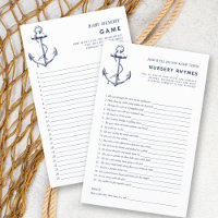 Nautic Anchor Double Sided Baby Showspiele