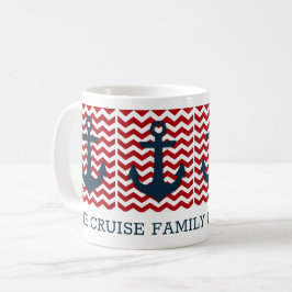 Nautic Anchor Family Wiedersehen Red White Blue Kaffeetasse