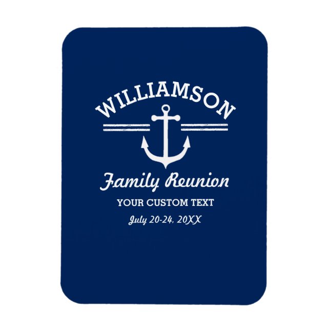 Nautic Anchor Family Wiedersehen Trip Cruise Beach Magnet (Vertikal)