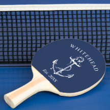 Nautic Anchor Monogram Navy Blue