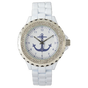 Nautic Anchor Navy Blue Armbanduhr