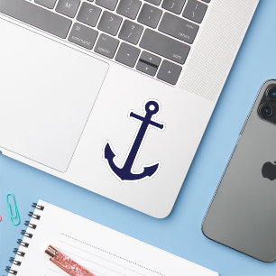 Nautic Anchor Navy Blue Aufkleber