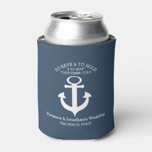 Nautic Anchor Navy Blue Dosenkühler