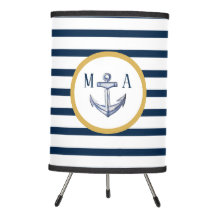 Nautic Anchor Navy Blue Monogram