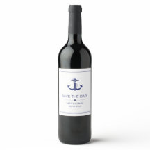 Nautic Anchor Navy Blue Wedding speichern das Datu