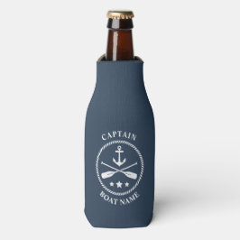 Nautic Anchor Oars Captain Ihr Boot Name Blau Flaschenkühler