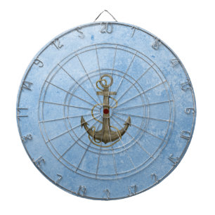 Nautic Anchor On Blue Dartscheibe