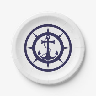Nautic Anchor Pappteller