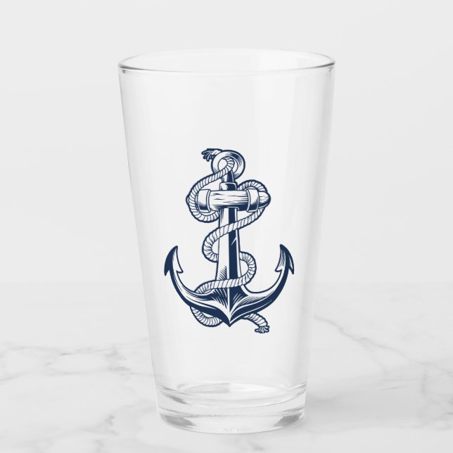 Nautic Anchor Pint Glas (Vorderseite)
