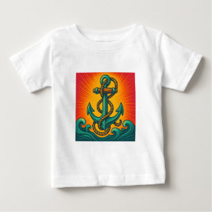 Nautic Anchor Pop Art Baby T-shirt